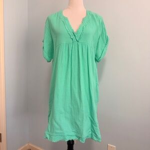 Zenana Short Sleeve Gauze‎ Mini Dress Size M